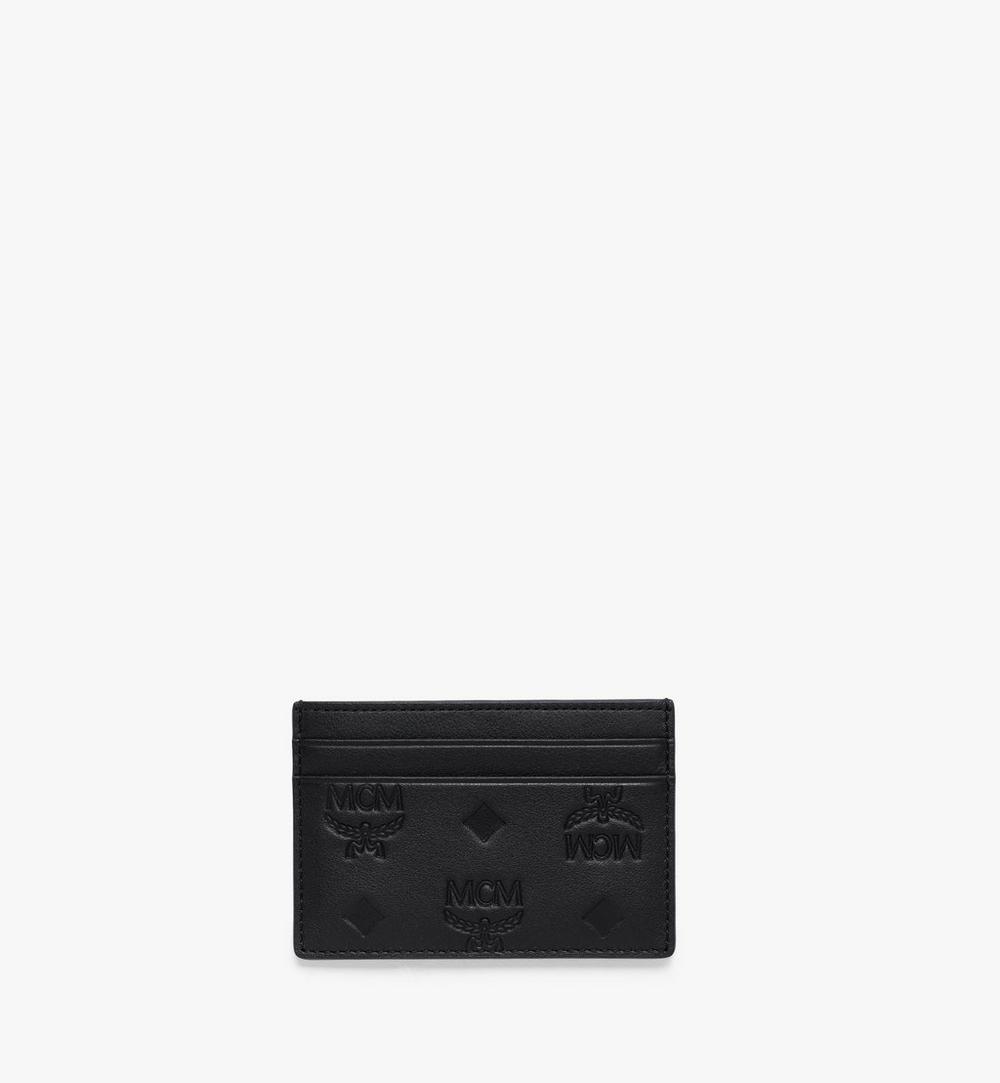 Aren Card Case in Embossed Monogram Leather 1 Aren Card Case in Embossed Monogram Leather 1